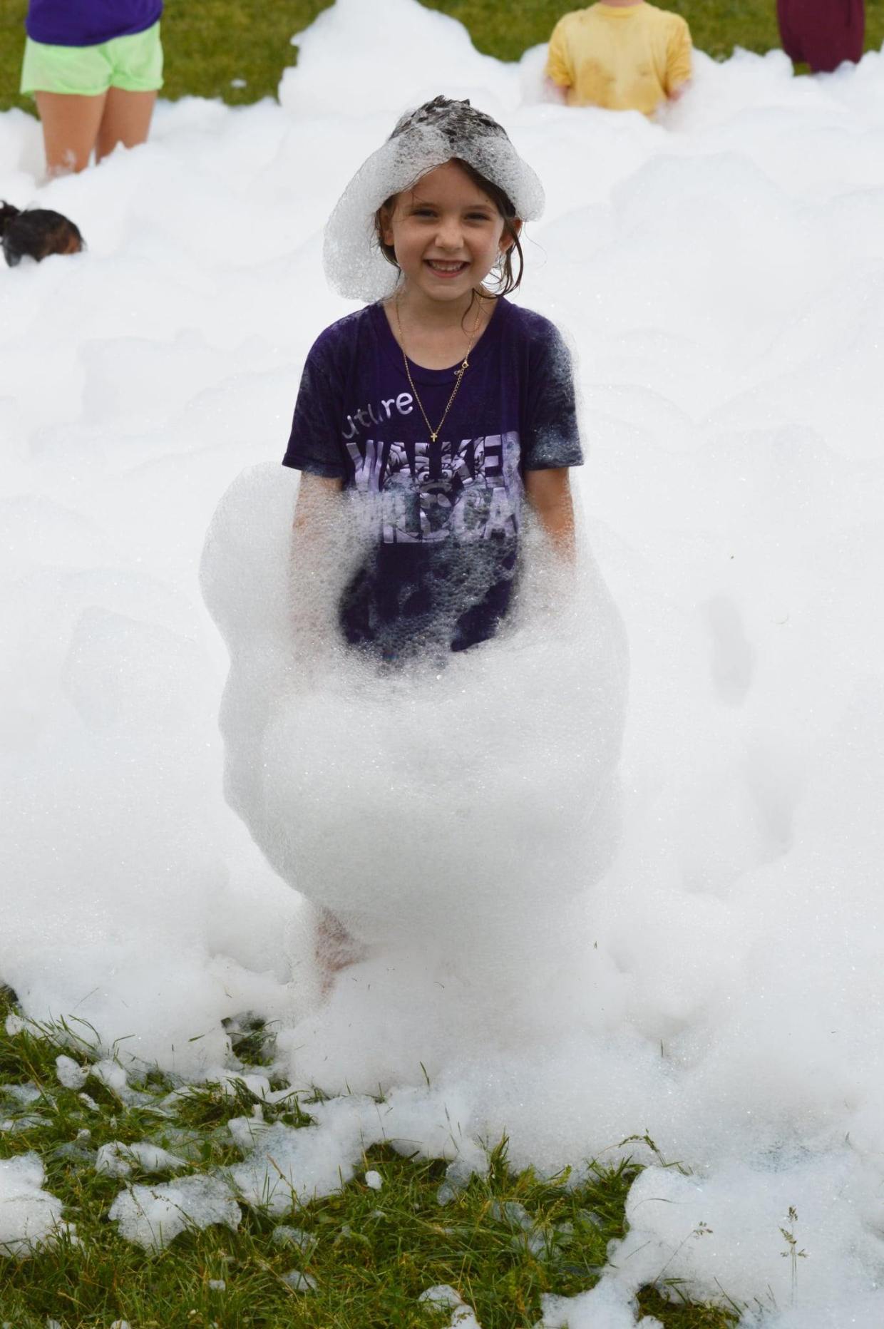 Children enjoying a foam party in Rogers Arkansas